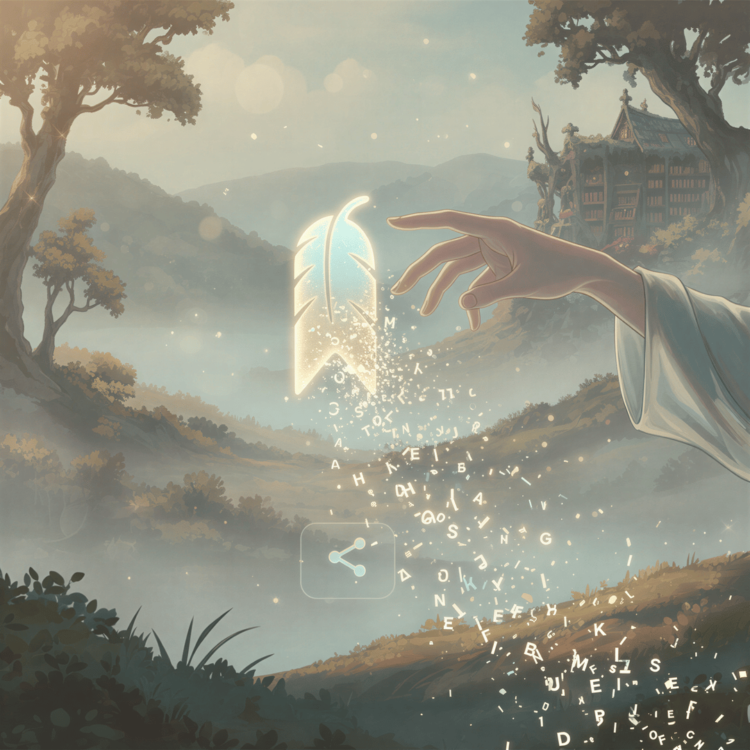 A single, faded digital bookmark icon floating away from a hand, symbolizing lost context in digital saves.